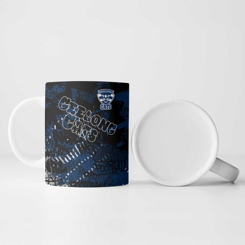 Geelong Cats Ceramic Mug Urban Graffiti Street Art - Bold Abstract Spray Paint