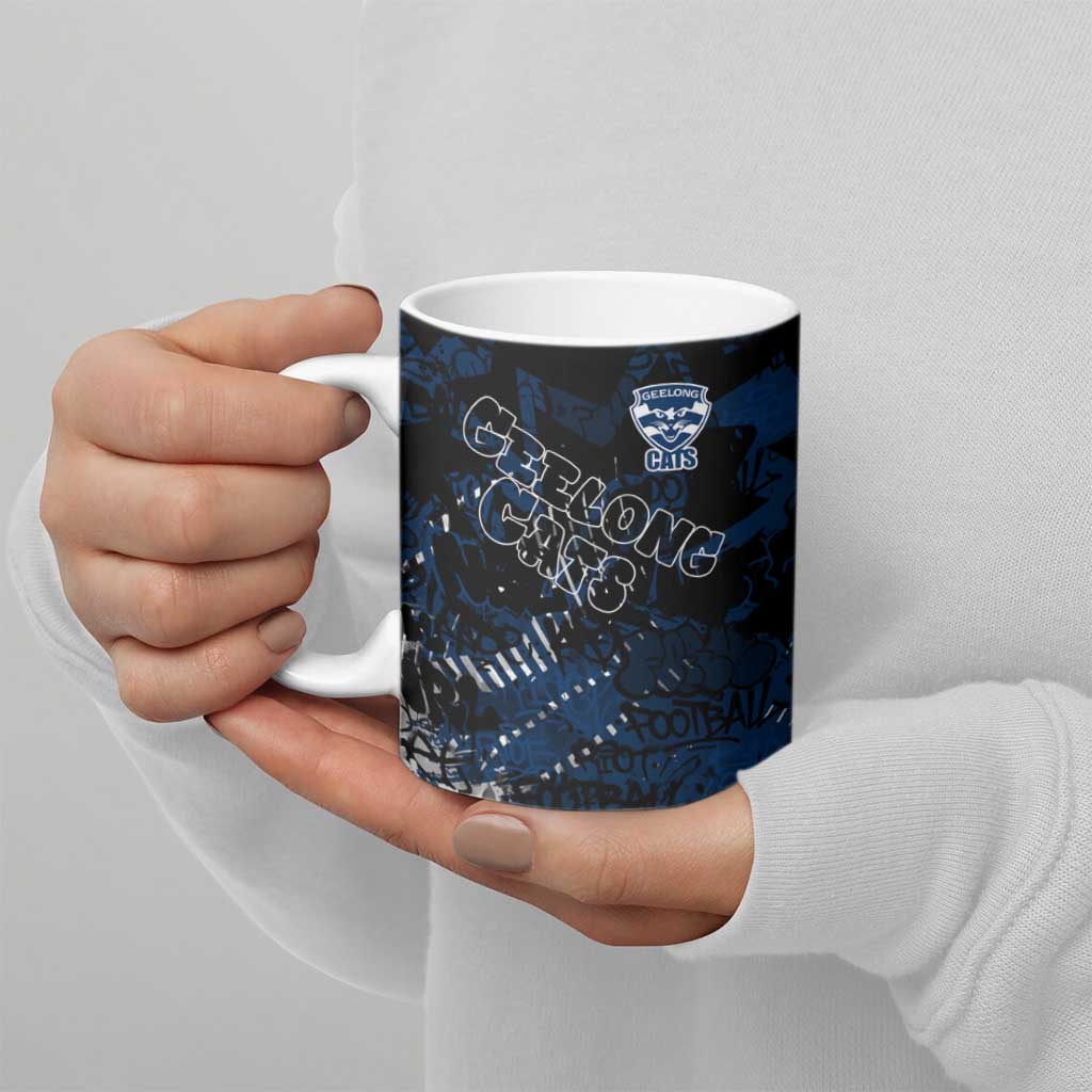 Geelong Cats Ceramic Mug Urban Graffiti Street Art - Bold Abstract Spray Paint