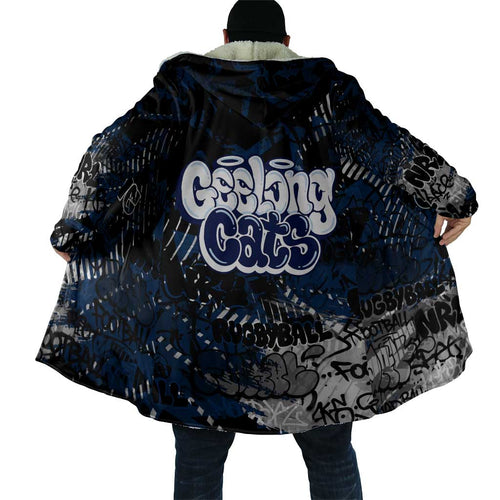 Geelong Cats Cloak Urban Graffiti Street Art - Bold Abstract Spray Paint