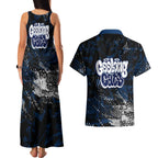 Geelong Cats Couples Matching Tank Maxi Dress and Hawaiian Shirt Urban Graffiti Street Art - Bold Abstract Spray Paint