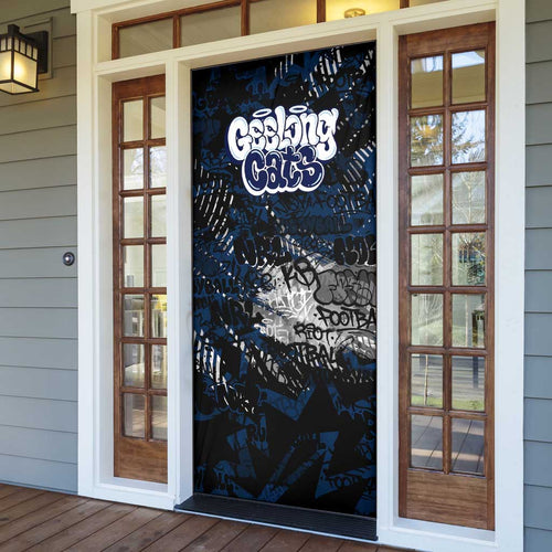 Geelong Cats Door Cover Urban Graffiti Street Art - Bold Abstract Spray Paint