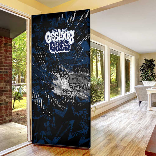 Geelong Cats Door Cover Urban Graffiti Street Art - Bold Abstract Spray Paint