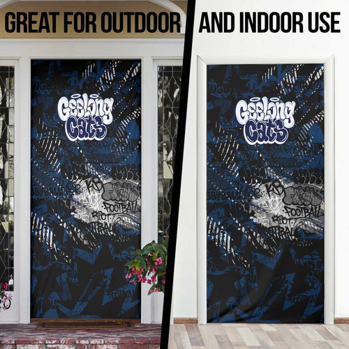 Geelong Cats Door Cover Urban Graffiti Street Art - Bold Abstract Spray Paint