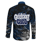 Geelong Cats Family Matching Mermaid Dress and Hawaiian Shirt Urban Graffiti Street Art - Bold Abstract Spray Paint