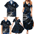 Geelong Cats Family Matching Summer Maxi Dress and Hawaiian Shirt Urban Graffiti Street Art - Bold Abstract Spray Paint