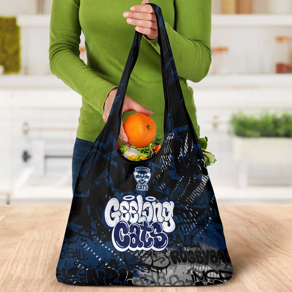 Geelong Cats Grocery Bag Urban Graffiti Street Art - Bold Abstract Spray Paint
