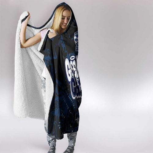 Geelong Cats Hooded Blanket Urban Graffiti Street Art - Bold Abstract Spray Paint