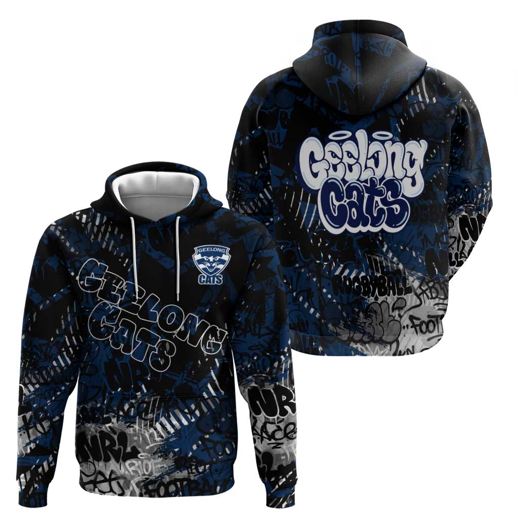 Geelong Cats Hoodie Urban Graffiti Street Art - Bold Abstract Spray Paint