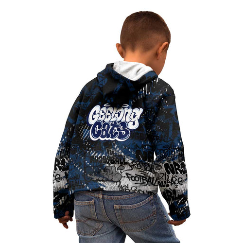 Geelong Cats Kid Hoodie Urban Graffiti Street Art - Bold Abstract Spray Paint