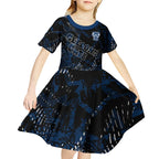 Geelong Cats Kid Short Sleeve Dress Urban Graffiti Street Art - Bold Abstract Spray Paint