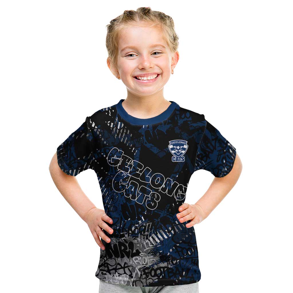 Geelong Cats Kid T Shirt Urban Graffiti Street Art - Bold Abstract Spray Paint