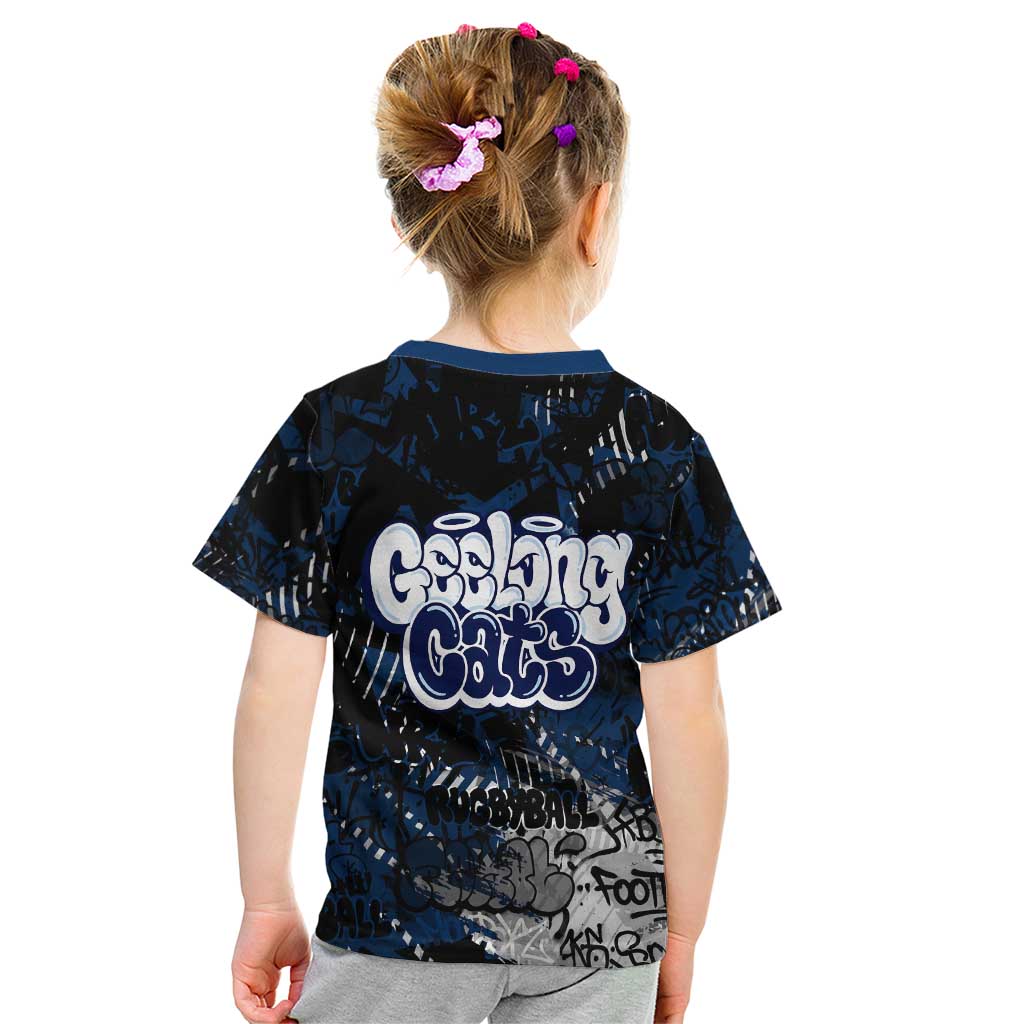 Geelong Cats Kid T Shirt Urban Graffiti Street Art - Bold Abstract Spray Paint