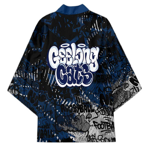 Geelong Cats Kimono Urban Graffiti Street Art - Bold Abstract Spray Paint
