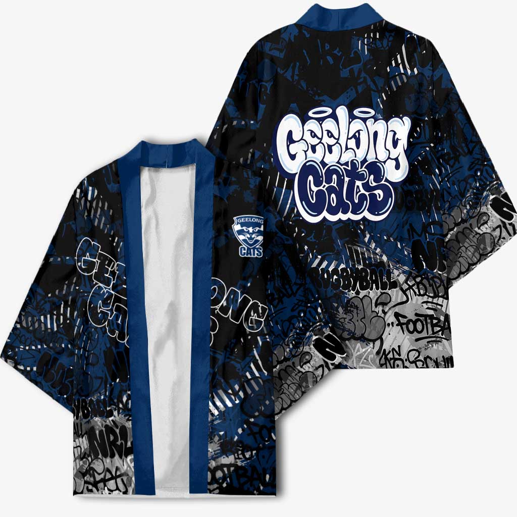 Geelong Cats Kimono Urban Graffiti Street Art - Bold Abstract Spray Paint