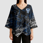 Geelong Cats Kimono Sleeve Blouse Urban Graffiti Street Art - Bold Abstract Spray Paint