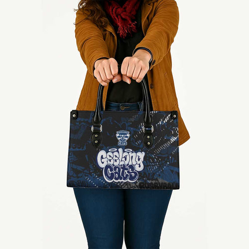 Geelong Cats Leather Bag Urban Graffiti Street Art - Bold Abstract Spray Paint