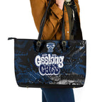 Geelong Cats Leather Tote Bag Urban Graffiti Street Art - Bold Abstract Spray Paint