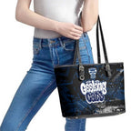 Geelong Cats Leather Tote Bag Urban Graffiti Street Art - Bold Abstract Spray Paint
