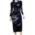 Geelong Cats Long Sleeve Bodycon Dress Urban Graffiti Street Art - Bold Abstract Spray Paint