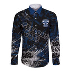 Geelong Cats Long Sleeve Button Shirt Urban Graffiti Street Art - Bold Abstract Spray Paint