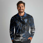 Geelong Cats Long Sleeve Polo Shirt Urban Graffiti Street Art - Bold Abstract Spray Paint