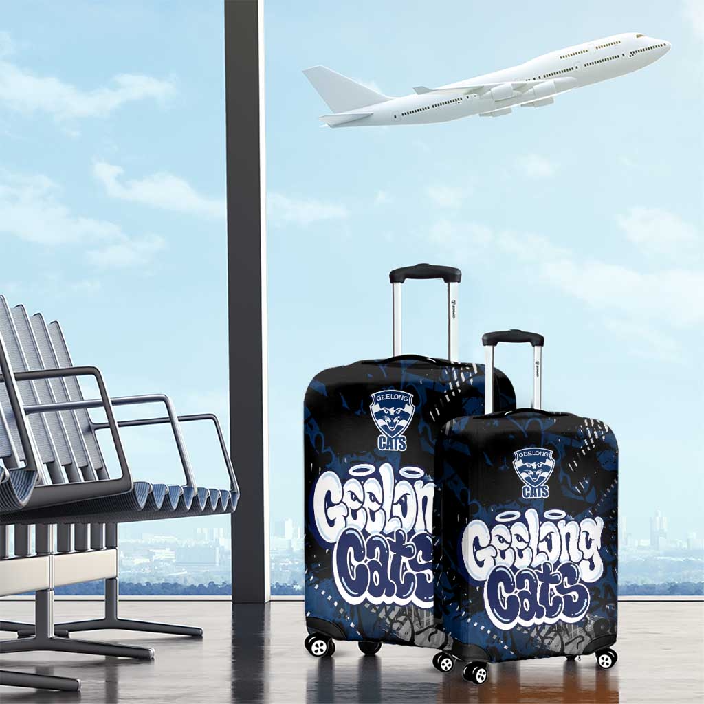 Geelong Cats Luggage Cover Urban Graffiti Street Art - Bold Abstract Spray Paint