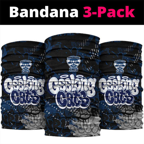 Geelong Cats Neck Gaiter Urban Graffiti Street Art - Bold Abstract Spray Paint