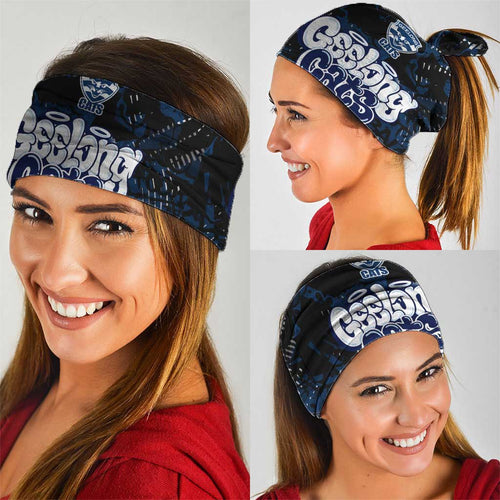Geelong Cats Neck Gaiter Urban Graffiti Street Art - Bold Abstract Spray Paint