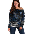Geelong Cats Off Shoulder Sweater Urban Graffiti Street Art - Bold Abstract Spray Paint