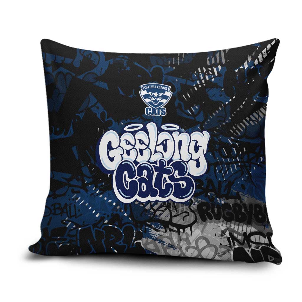 Geelong Cats Pillow Cover Urban Graffiti Street Art - Bold Abstract Spray Paint