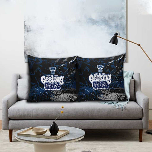 Geelong Cats Pillow Cover Urban Graffiti Street Art - Bold Abstract Spray Paint