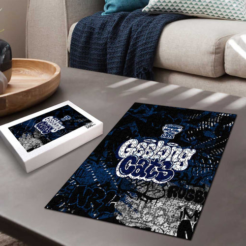 Geelong Cats Puzzle Urban Graffiti Street Art - Bold Abstract Spray Paint
