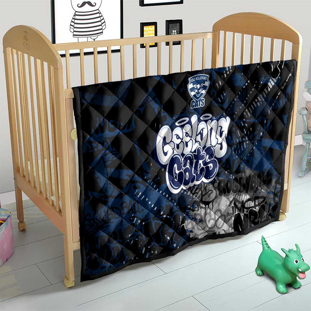 Geelong Cats Quilt Urban Graffiti Street Art - Bold Abstract Spray Paint
