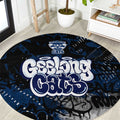 Geelong Cats Round Carpet Urban Graffiti Street Art - Bold Abstract Spray Paint