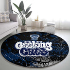 Geelong Cats Round Carpet Urban Graffiti Street Art - Bold Abstract Spray Paint