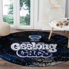 Geelong Cats Round Carpet Urban Graffiti Street Art - Bold Abstract Spray Paint