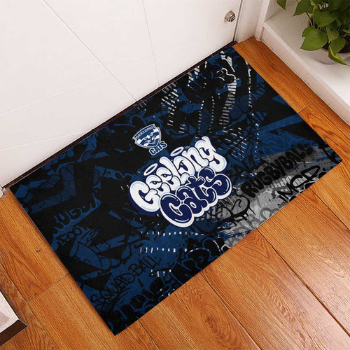 Geelong Cats Rubber Doormat Urban Graffiti Street Art - Bold Abstract Spray Paint