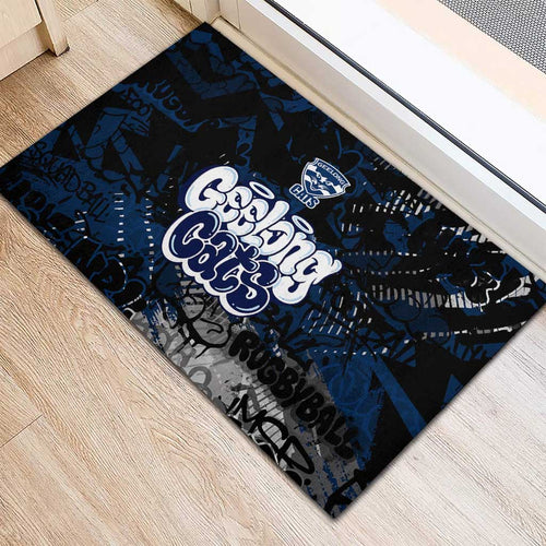Geelong Cats Rubber Doormat Urban Graffiti Street Art - Bold Abstract Spray Paint
