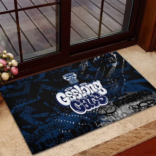 Geelong Cats Rubber Doormat Urban Graffiti Street Art - Bold Abstract Spray Paint