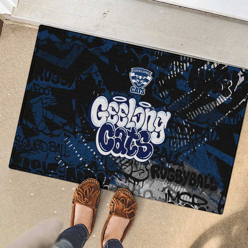Geelong Cats Rubber Doormat Urban Graffiti Street Art - Bold Abstract Spray Paint