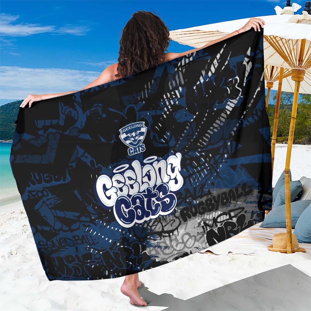 Geelong Cats Sarong Urban Graffiti Street Art - Bold Abstract Spray Paint
