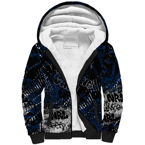 Geelong Cats Sherpa Hoodie Urban Graffiti Street Art - Bold Abstract Spray Paint