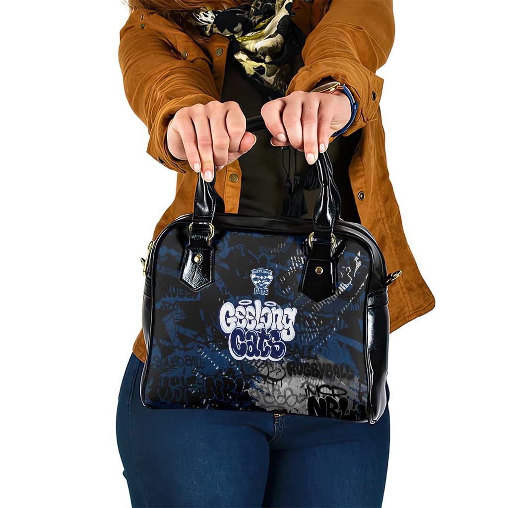 Geelong Cats Shoulder Handbag Urban Graffiti Street Art - Bold Abstract Spray Paint