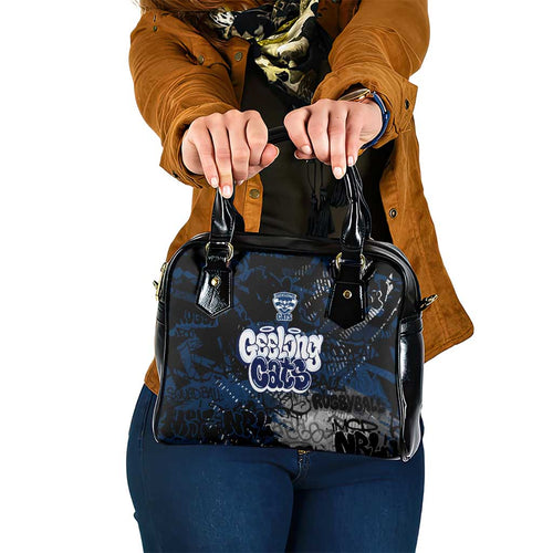 Geelong Cats Shoulder Handbag Urban Graffiti Street Art - Bold Abstract Spray Paint