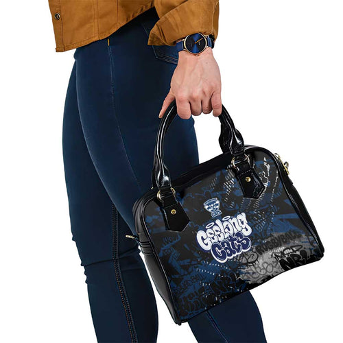 Geelong Cats Shoulder Handbag Urban Graffiti Street Art - Bold Abstract Spray Paint