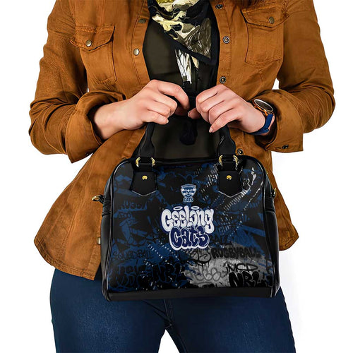 Geelong Cats Shoulder Handbag Urban Graffiti Street Art - Bold Abstract Spray Paint
