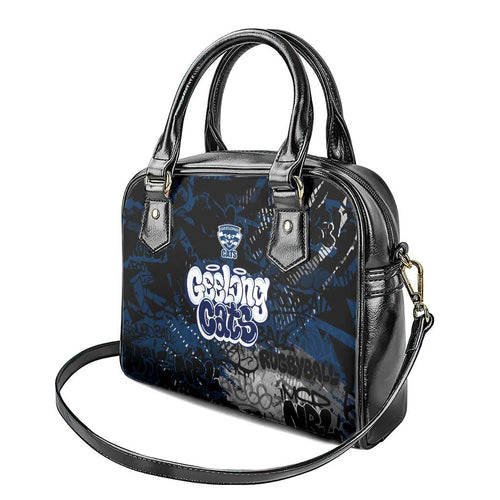 Geelong Cats Shoulder Handbag Urban Graffiti Street Art - Bold Abstract Spray Paint