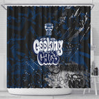 Geelong Cats Shower Curtain Urban Graffiti Street Art - Bold Abstract Spray Paint