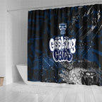 Geelong Cats Shower Curtain Urban Graffiti Street Art - Bold Abstract Spray Paint