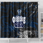 Geelong Cats Shower Curtain Urban Graffiti Street Art - Bold Abstract Spray Paint